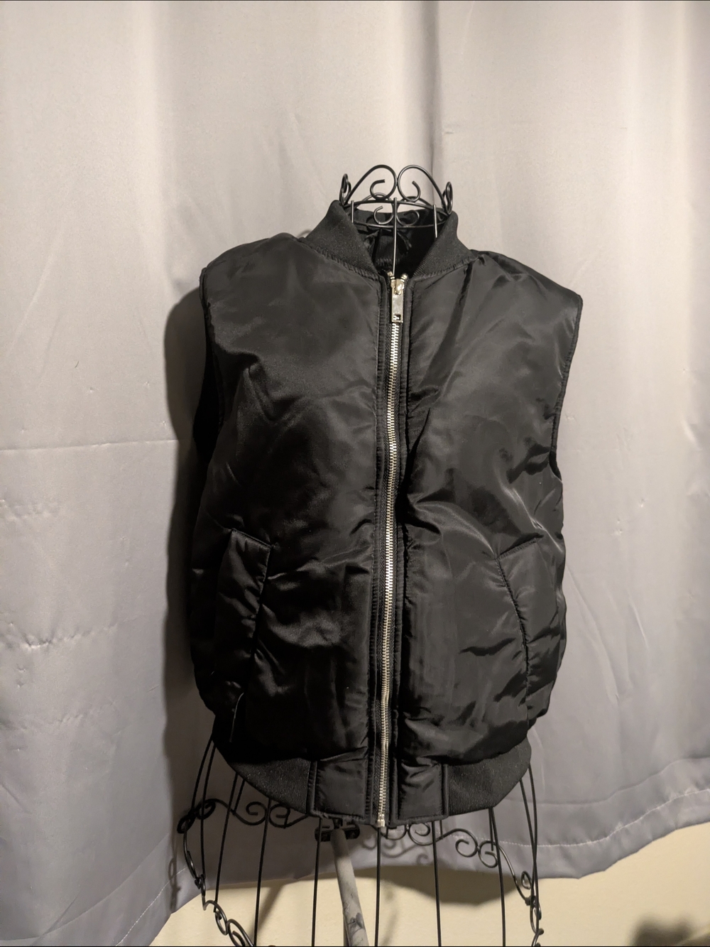K Zell - Black Bomber Vest Jacket